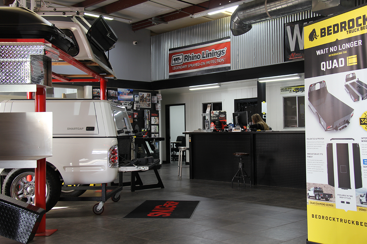 A shot of the interior of Nobile Brothers Truck Accessories.